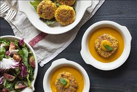 yellowsplitpeamilletcakescarrotmisosauce.jpg - image